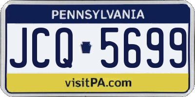 PA license plate JCQ5699