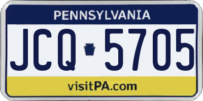 PA license plate JCQ5705