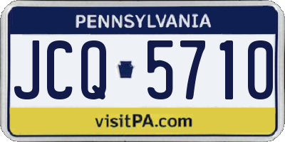 PA license plate JCQ5710
