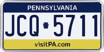 PA license plate JCQ5711