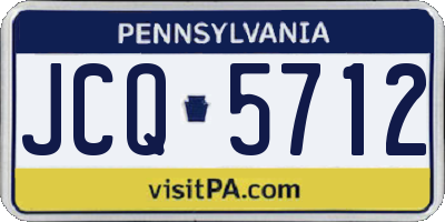 PA license plate JCQ5712