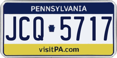 PA license plate JCQ5717