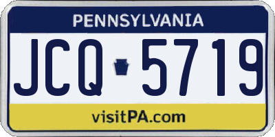 PA license plate JCQ5719