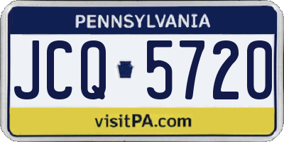 PA license plate JCQ5720