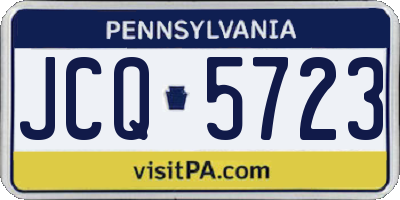 PA license plate JCQ5723