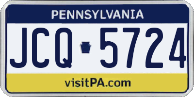 PA license plate JCQ5724