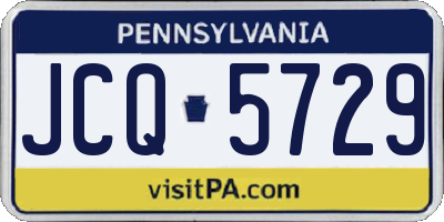 PA license plate JCQ5729