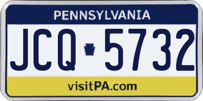 PA license plate JCQ5732