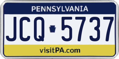PA license plate JCQ5737