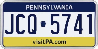 PA license plate JCQ5741
