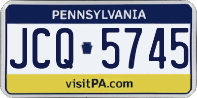 PA license plate JCQ5745
