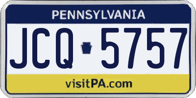 PA license plate JCQ5757