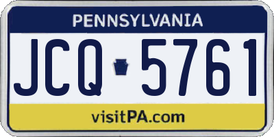 PA license plate JCQ5761