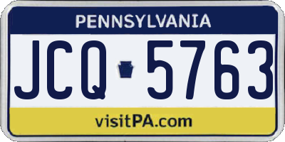 PA license plate JCQ5763