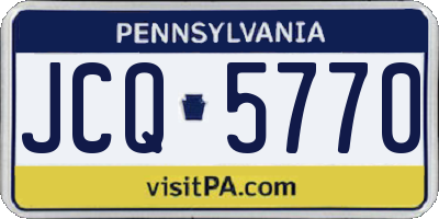 PA license plate JCQ5770