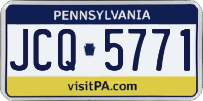 PA license plate JCQ5771