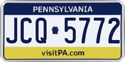 PA license plate JCQ5772