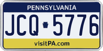 PA license plate JCQ5776