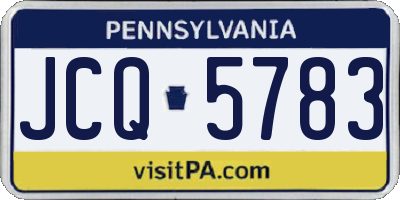 PA license plate JCQ5783