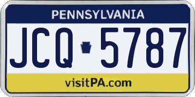 PA license plate JCQ5787
