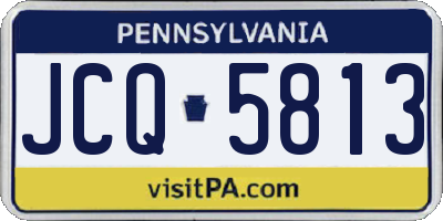 PA license plate JCQ5813