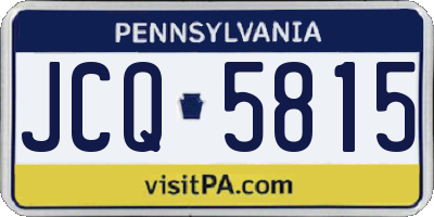 PA license plate JCQ5815