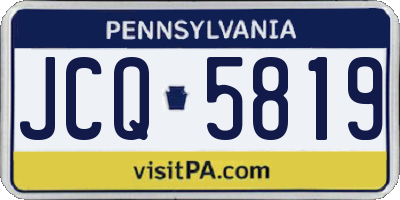 PA license plate JCQ5819