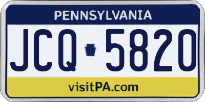 PA license plate JCQ5820
