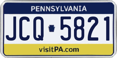 PA license plate JCQ5821