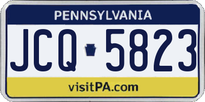 PA license plate JCQ5823