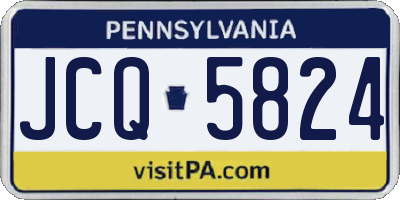 PA license plate JCQ5824