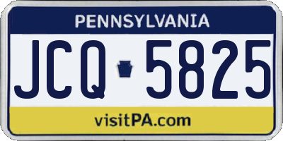 PA license plate JCQ5825