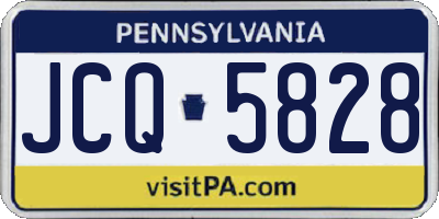 PA license plate JCQ5828