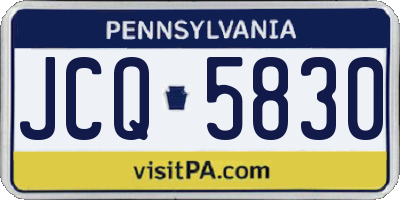 PA license plate JCQ5830