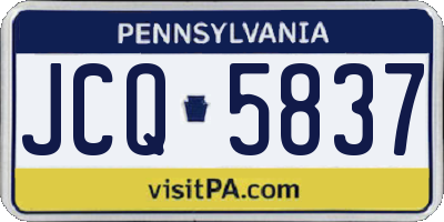 PA license plate JCQ5837