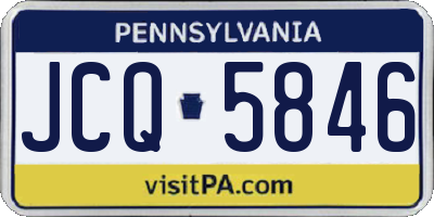 PA license plate JCQ5846