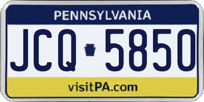 PA license plate JCQ5850