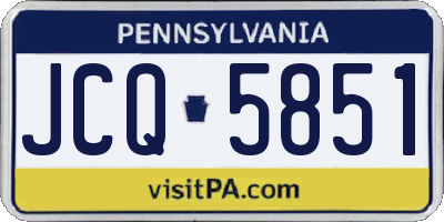PA license plate JCQ5851