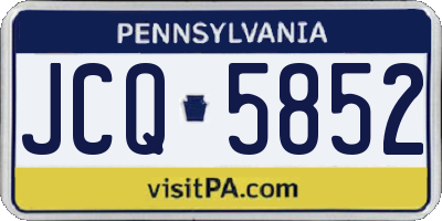 PA license plate JCQ5852