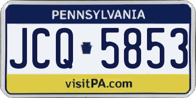 PA license plate JCQ5853