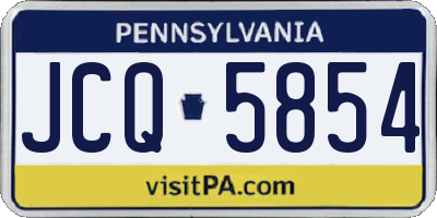 PA license plate JCQ5854