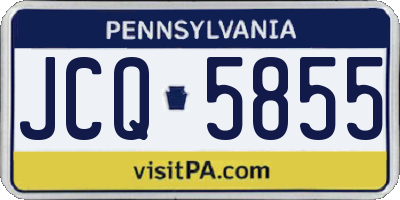 PA license plate JCQ5855