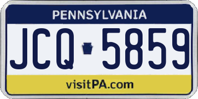 PA license plate JCQ5859
