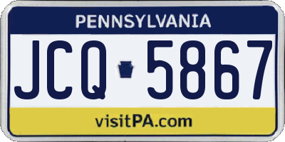 PA license plate JCQ5867