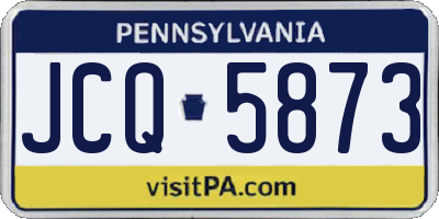 PA license plate JCQ5873