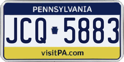 PA license plate JCQ5883