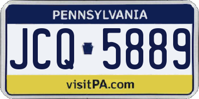 PA license plate JCQ5889