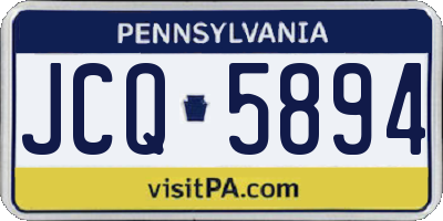 PA license plate JCQ5894