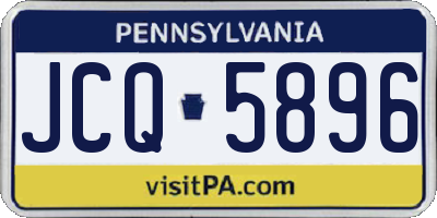PA license plate JCQ5896