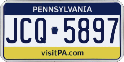 PA license plate JCQ5897